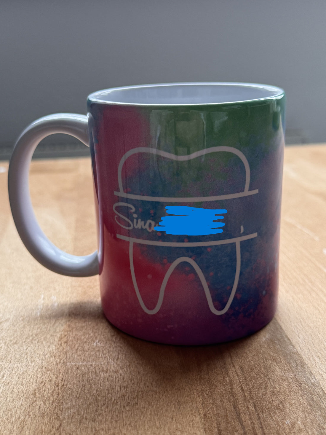 Personalisierte Tasse als Dankeschön für meine Zahnärztin