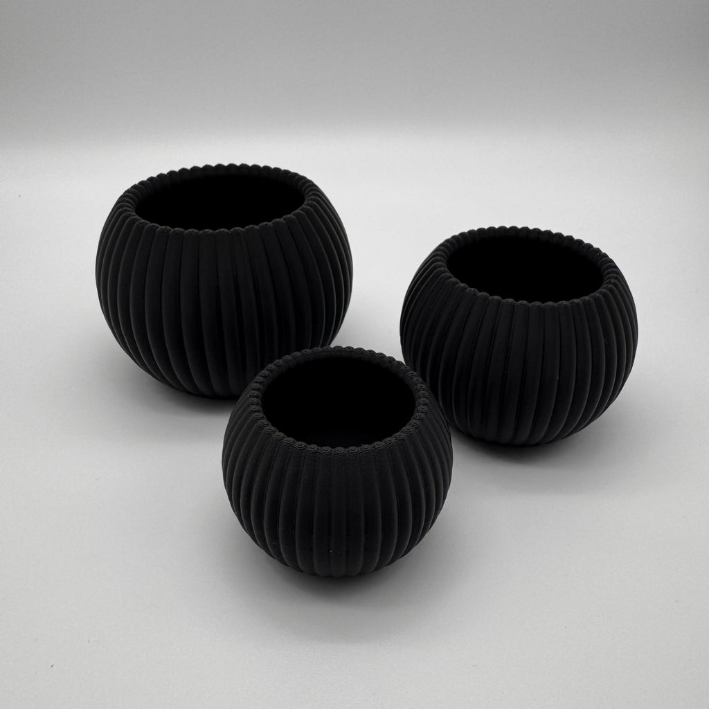 Teelicht geriffelt – 3er-Set (3D-Druck)