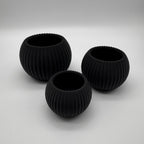 Teelicht geriffelt – 3er-Set (3D-Druck)