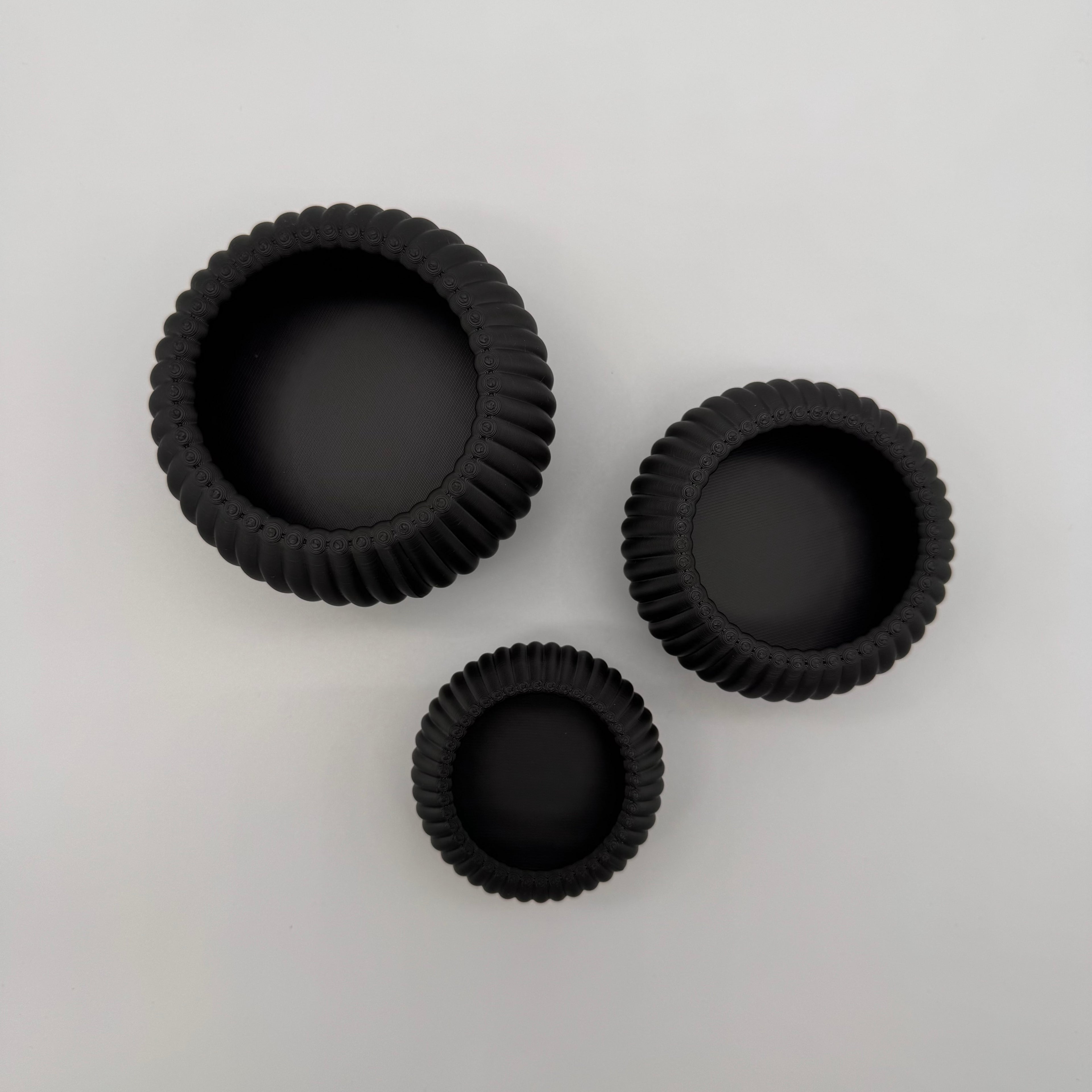 Teelicht geriffelt – 3er-Set (3D-Druck)