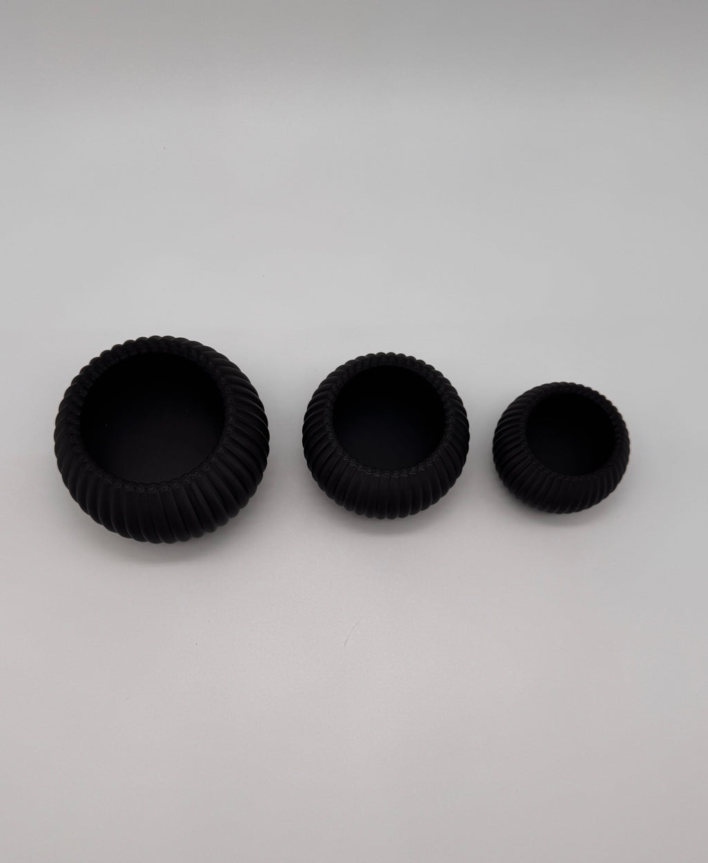 Teelicht geriffelt – 3er-Set (3D-Druck)