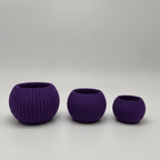 Teelicht geriffelt – 3er-Set (3D-Druck)