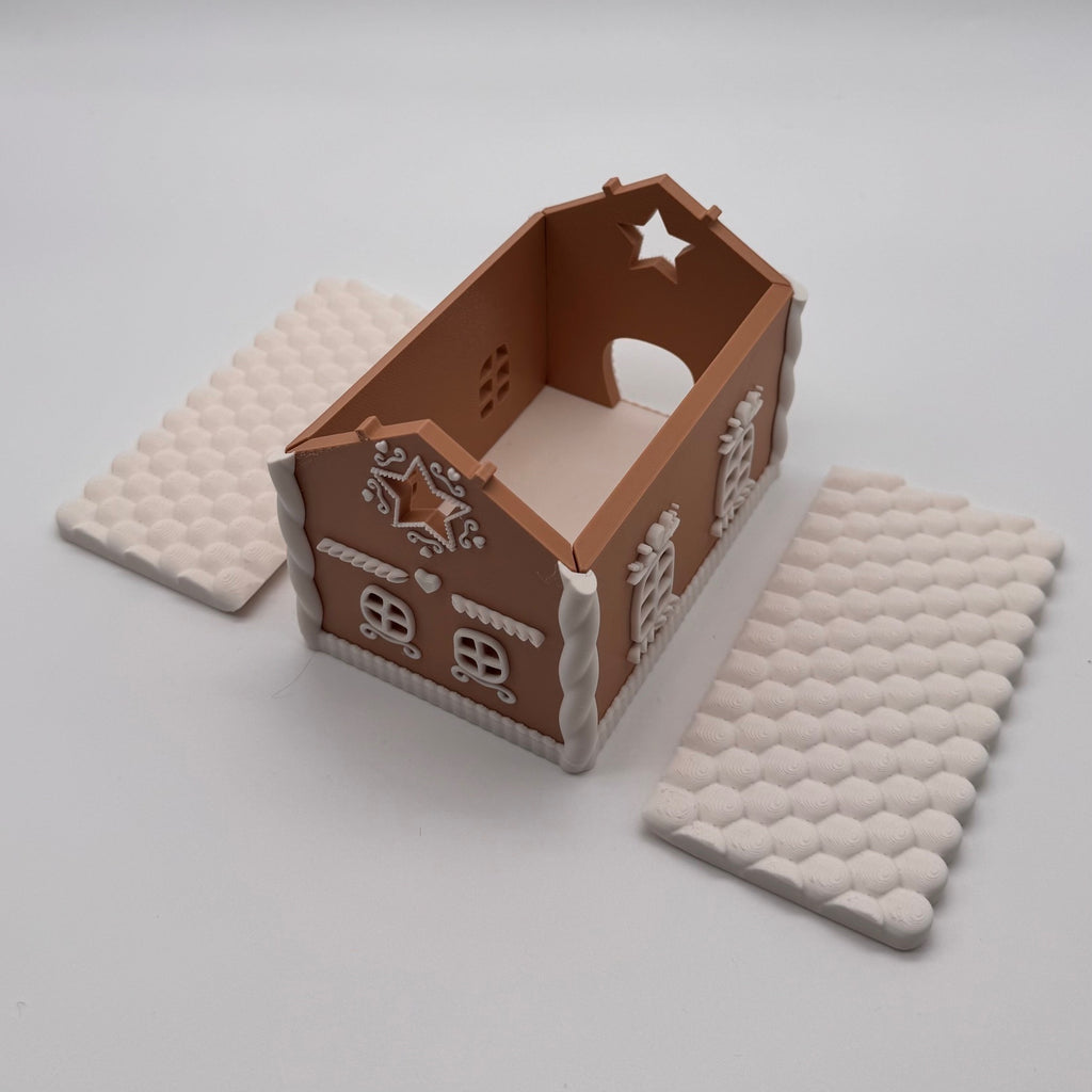 Lebkuchenhaus mit Schindeldach – 3D-Druck