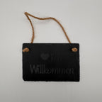 Schiefertafel zum Aufhängen 12x8 cm - personalisierbar