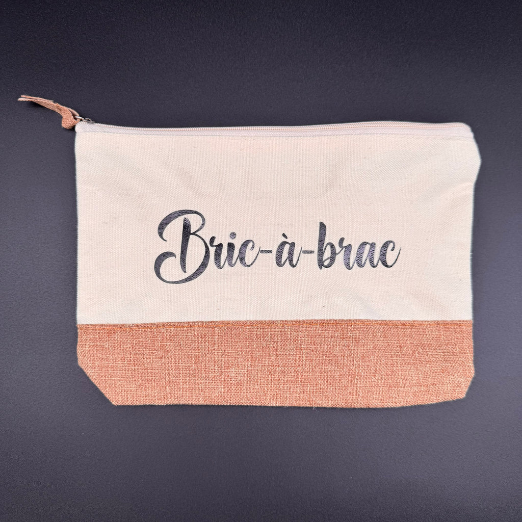 Kosmetiktasche aus Jute 22x16x4 cm - personalisierbar