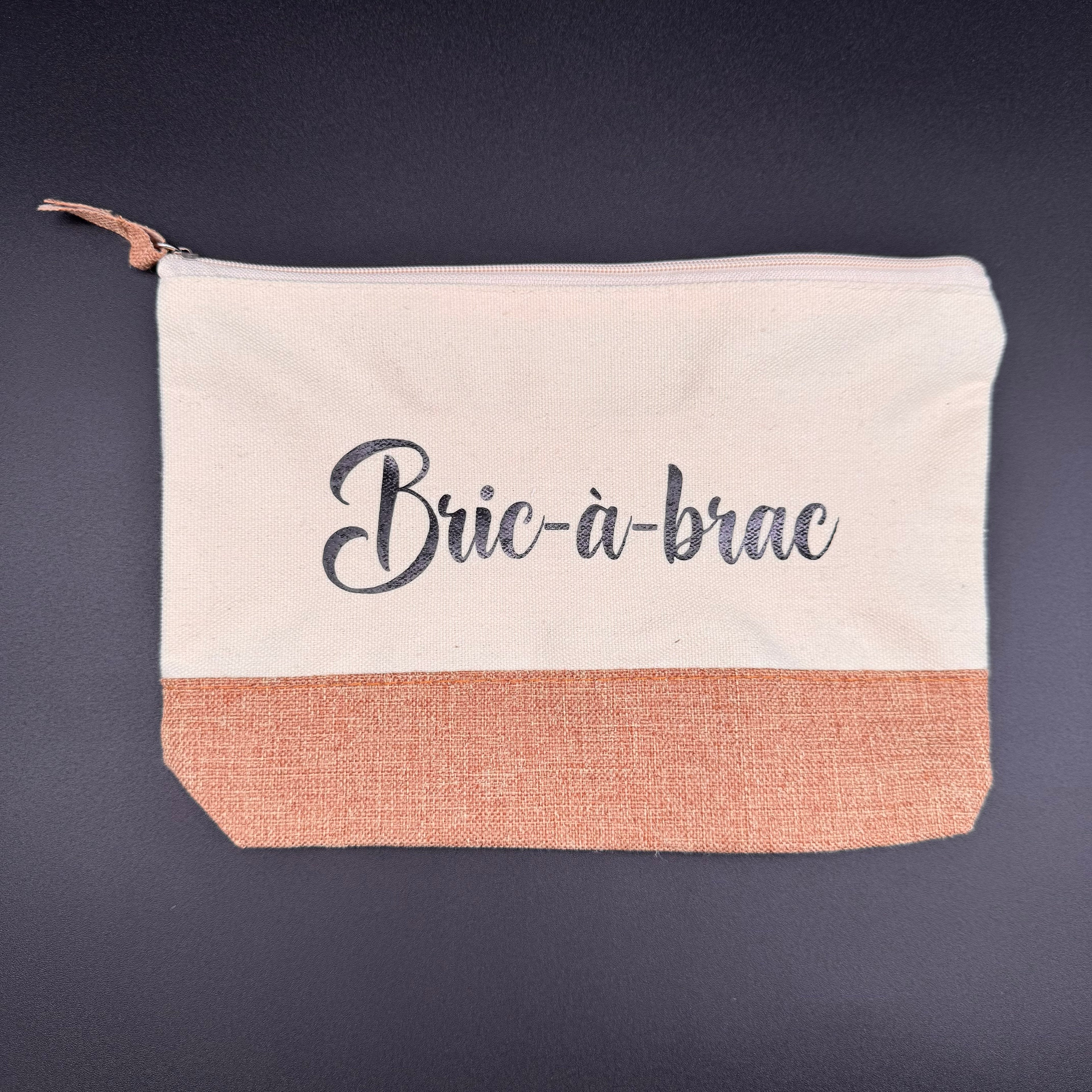 Kosmetiktasche aus Jute 22x16x4 cm - personalisierbar