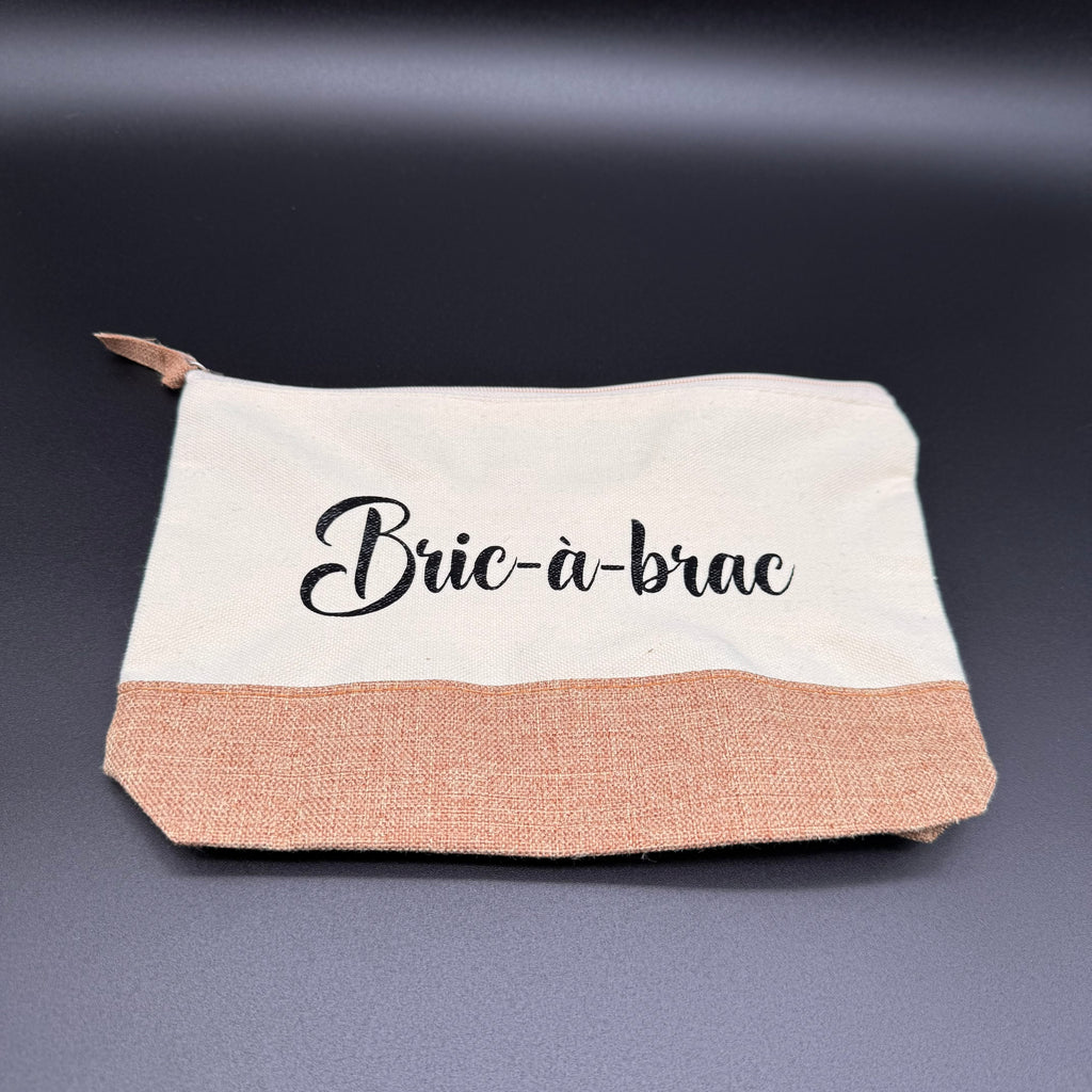Kosmetiktasche aus Jute 22x16x4 cm - personalisierbar