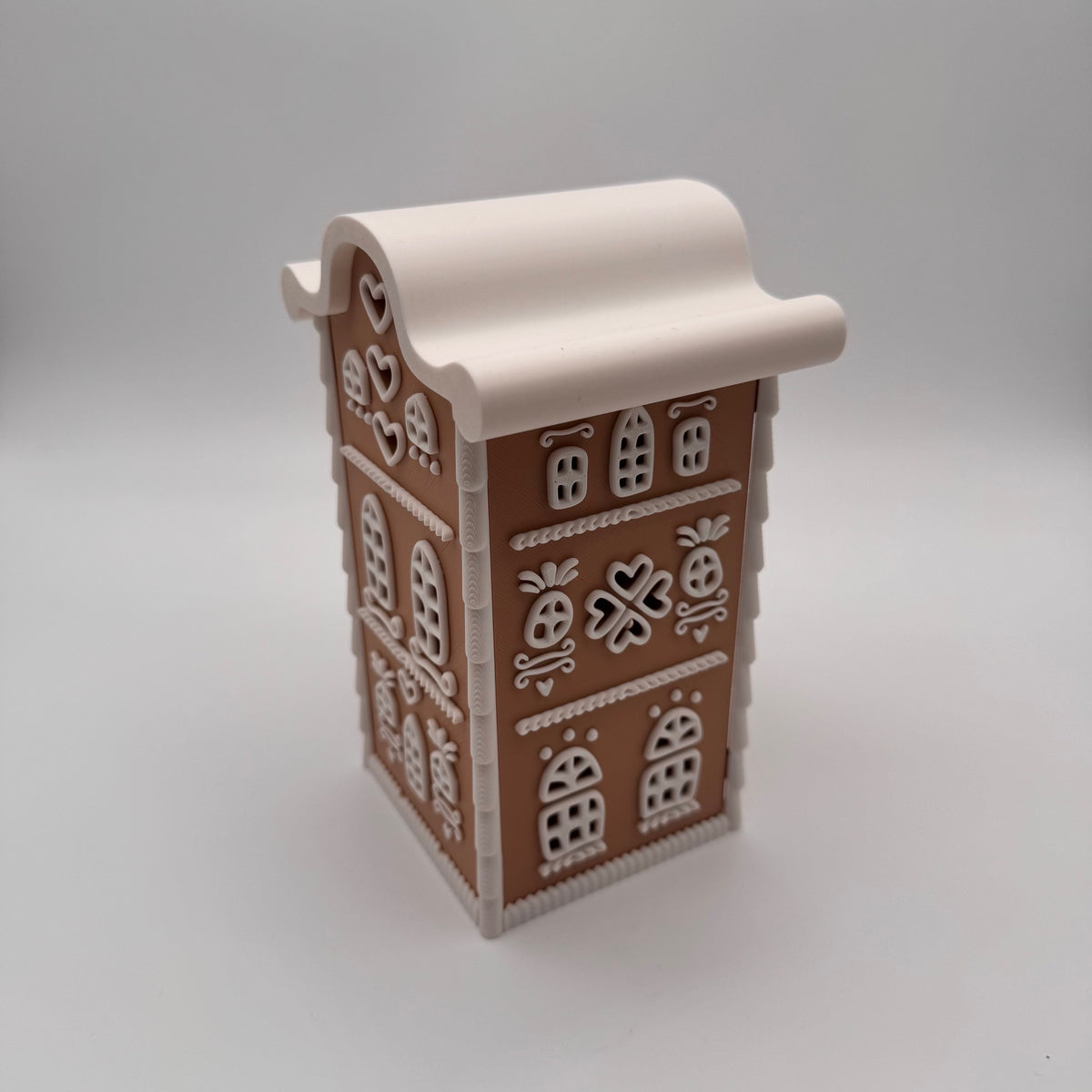Lebkuchenhaus mit geschwungenem Dach – 3D-Druck