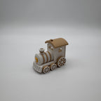 Deko-Lokomotive aus dem 3D-Druck – Beige & Weiß