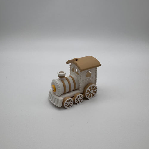 Deko-Lokomotive aus dem 3D-Druck – Beige & Weiß