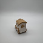 Deko-Lokomotive aus dem 3D-Druck – Beige & Weiß