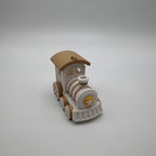 Deko-Lokomotive aus dem 3D-Druck – Beige & Weiß