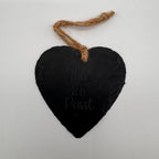 Schieferherz zum Aufhängen 10x10 cm - personalisierbar