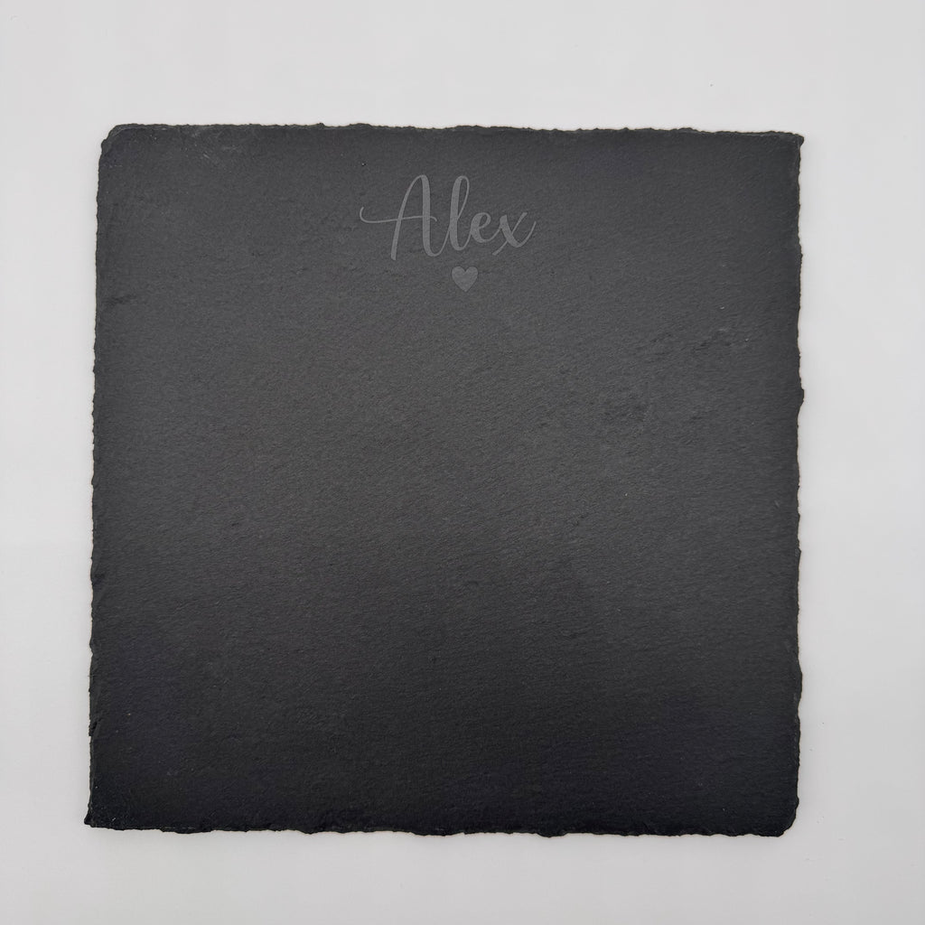 Schieferplatte 25x25 cm – personalisierbar