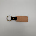 Schlüsselanhänger aus Holz & Kunstleder – personalisierbar