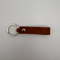Schlüsselanhänger aus Echtleder braun – personalisierbar