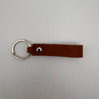 Schlüsselanhänger aus Echtleder braun – personalisierbar