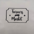 Stofftasche Canvas „Farmers Market“ – bunte Henkel