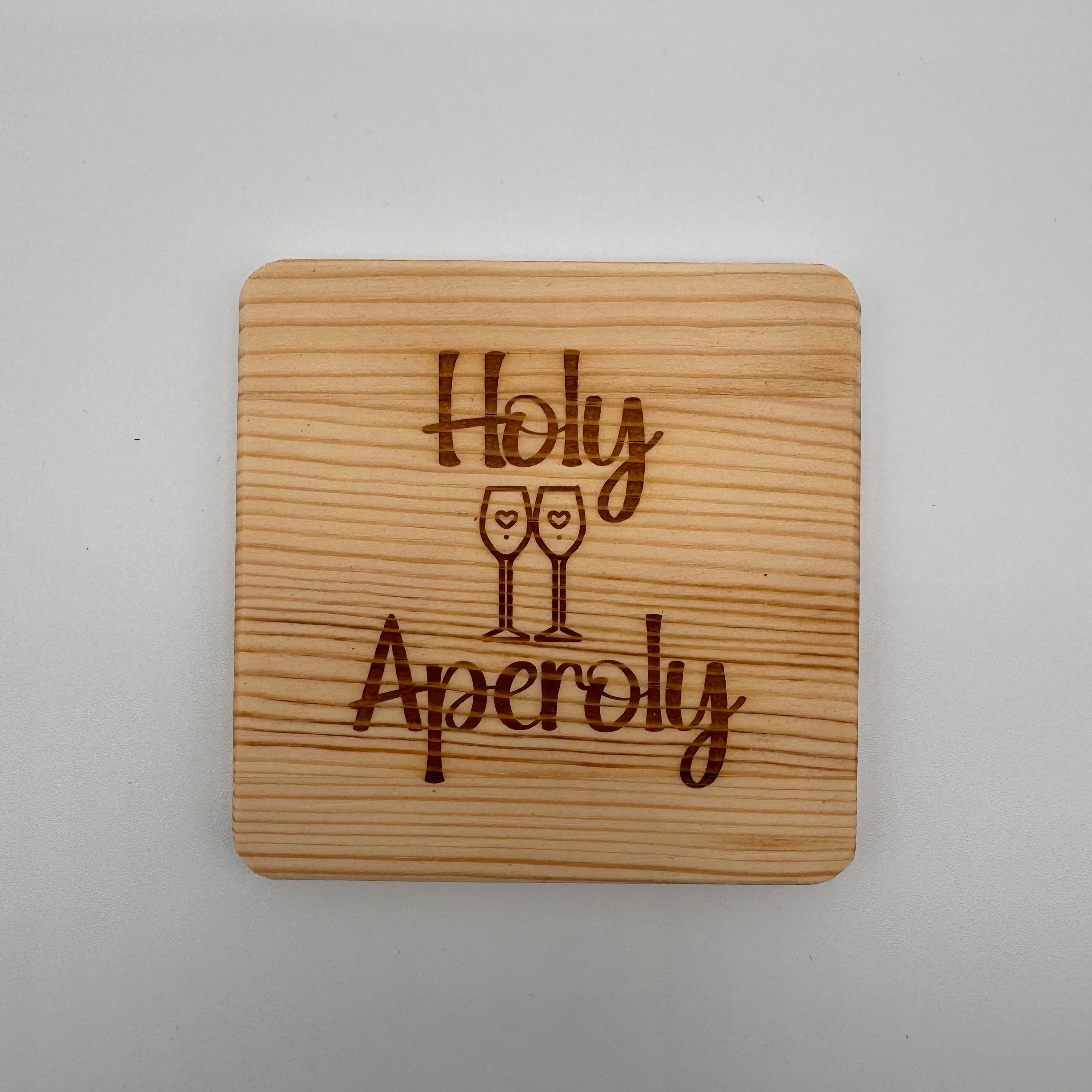 Holz-Untersetzer mit Gravur – personalisierbar