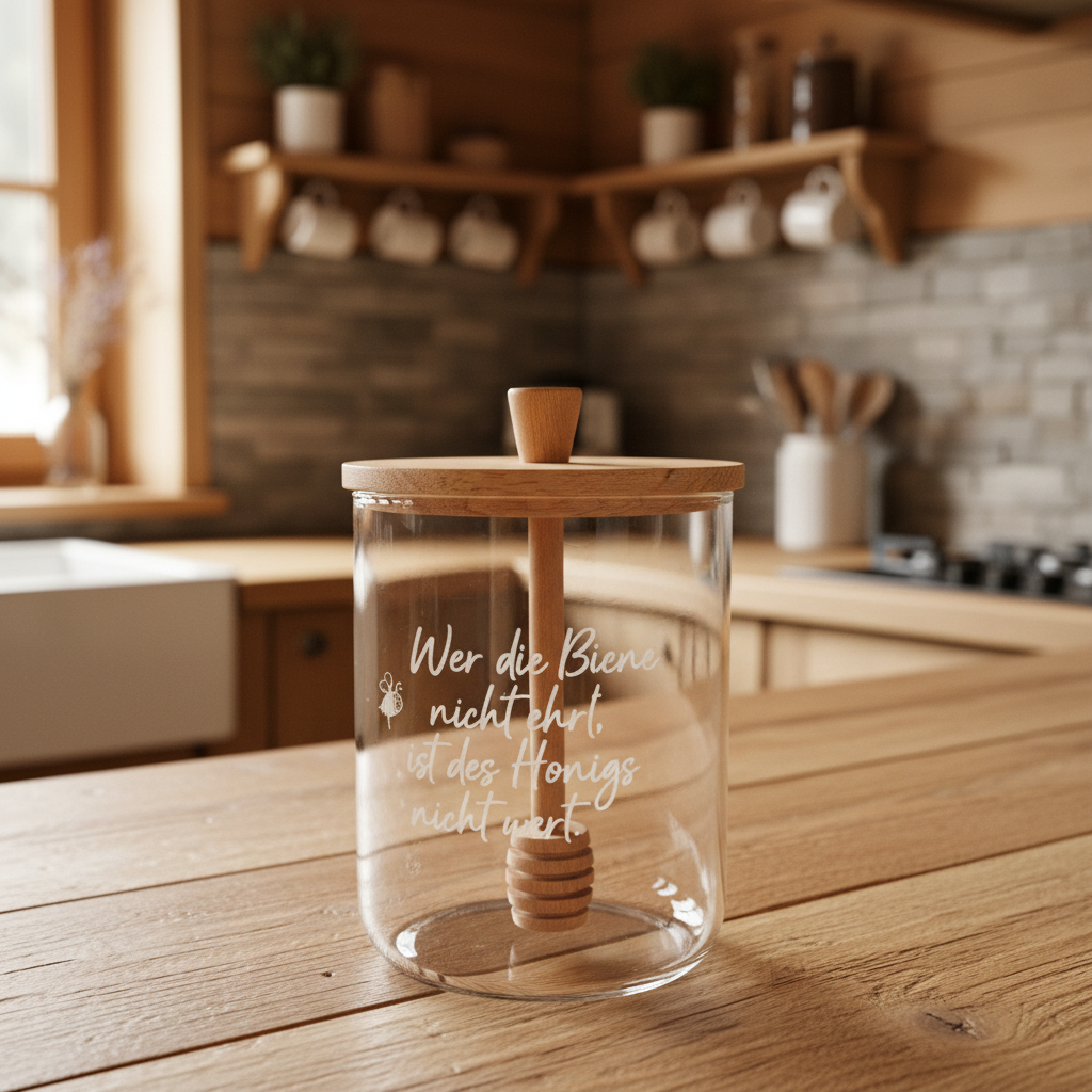 Honigglas im Chalet-Küche
