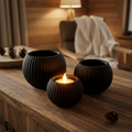Teelicht 3er-Set LED leuchtend Chalet-Wohnzimmer